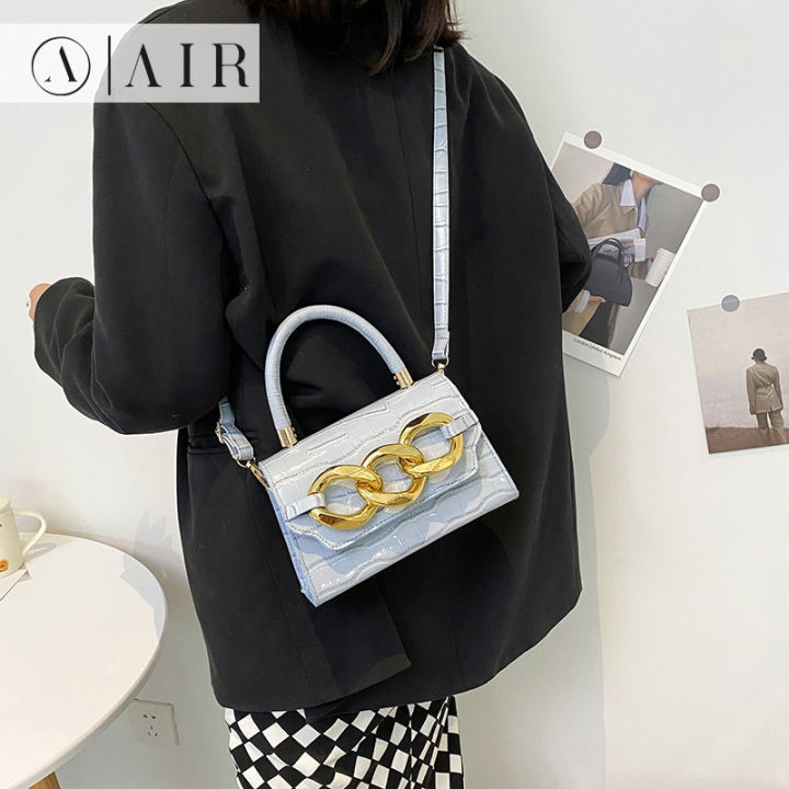 Women's Simple Diagonal Bag Korean Style Fashion Metal Small