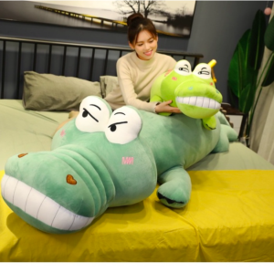 Thú nhồi bông cá sấu mắt lồi khổng lồ - Size từ 1m đến 1m6 - Quà tặng gấu bông cá sấu dễ thương.