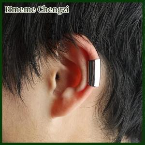 Hmeme 1pc Simple Long Tube Geometric Stainless Steel Ear Clip For Men Women Non Piercing Ear Cuff Jewelry Fashion Daily Wear Style