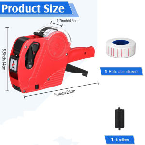 8 Digits Price Tag Gun Price Labeller With Labels Portable Tag Gun Price Tag Labels