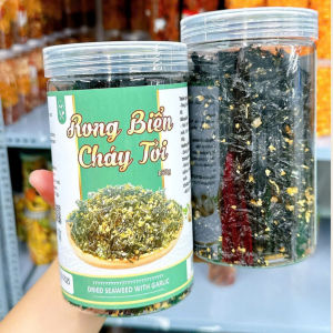 Rong biển cháy tỏi giòn tan cay hũ 150g rong biển ăn vặt healthy dinh dưỡng cao cấp Lan Anh Food