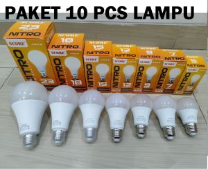Lampu LED Bohlam LED Garansi 1 Tahun SCORE Nitro 5W 7W 9W 12W 15W 18W PAKET 10PCS LAMPU