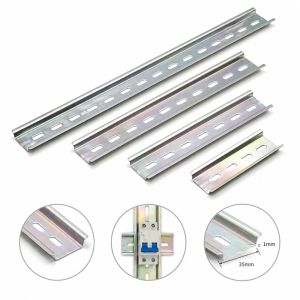 NOBLELYN Aluminum DIN Rail 1mm Thickness Universal Type Guide Rails Durable 10-50cm Terminal Blocks Relay