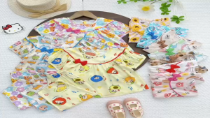 9KG-42KG ĐỒ BỘ TOLE LANH TAY NGẮN QUẦN DÀI BÉ GÁI MẶC NHÀ MẶC NGỦ