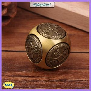 Follow Get New[FlyingC] Six-faced Four Blessing Luck Money Fidget Spinner Brass Stress Cube Decompression Ball Fidget Toys Crafts