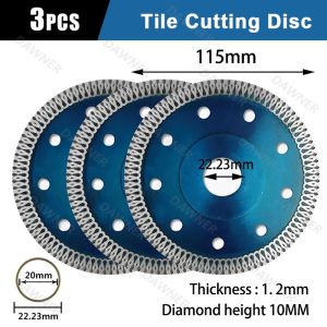 4 inch Tile Diamond Cutting Disc Wheel for Angle grinder Dry Wet Cutter Porcelain Granite Marble Ceramic 105/115mm