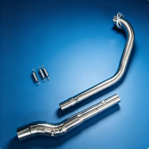 Sniper 135 Stainless Elbow with Akrapovic Hex Tip & Silencer
