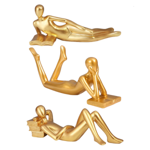 Thinker Statue Modern Abstract Figure Sculpture Resin Statue Home Crafts Living Room Desktop Thinking Woman Decoration