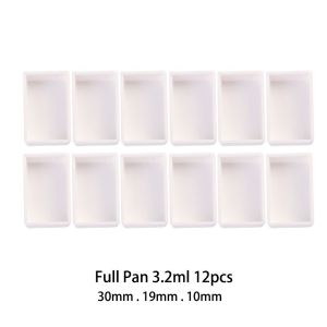 SCXXCXVVBB 2ml White Half Pans Empty Full Pan Plastic Watercolor Paint Grid Art Supplies Paint Palette Painting Supplies