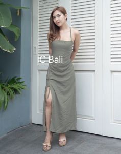 BAJU WANITA MODEL BARU LONG DRESS MAUDY LDM007