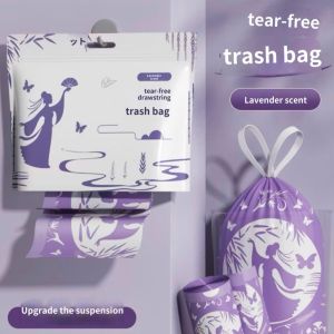 Extra Thick Drawstring Trash Bag Scented Garbage Bags Mosquito Repellent Odor Control Kitchen Bathroom Eco-Friendly Rubbish Bag Durable Waste Bin Line ( Immediate Stock )r