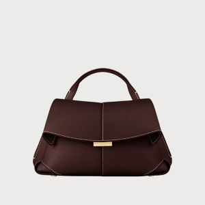 New French Luxury Designer Genuine Leather Handbag for Women Minimalist White Shoulder Crossbody Bag