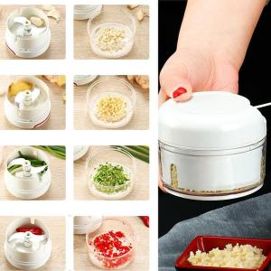 Mini Food Garlic Vegetable Grinder Chopper Mincer Crusher Multi-function Manual blender Pull String