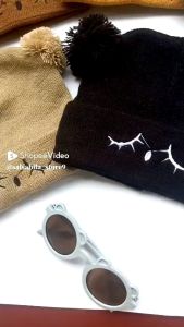 Topi Kupluk Rajut Bayi/Topi Bayi/Topi Pompom Sleep/Ciput Bayi - Salsabila Baby Store