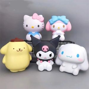 Sanrio Squishy Kawaii Cartoon Melody Kuromi Cinnamoroll Pompom Purin Slow Rising Stress Relief Squeeze Fidget Kid Toy
