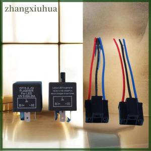 zhangxiuhua 12V 3‑PIN Adjustable LED Flasher Relay Turn Light Blinker For Automotive Motorcycle 3‑PIN LED Flasher LED Flasher