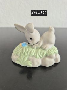 Precious Moments ceramic rabbit with a snail