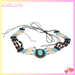 [KUNLIAN] Bohemian Retro Ethnic Style Waist Rope For Women Girls Simple Dress Belt Hand Woven Waist Chain Clothing Accessories Gifts