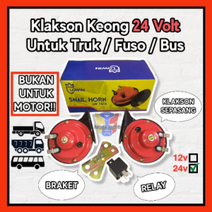 Klakson keong dcs 24V + relay klakson bis/truk/bus klakson keong dc 24 volt