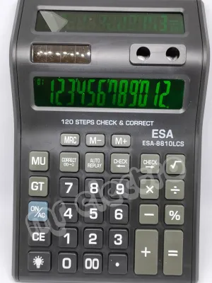ESA KALKULATOR 12 DIGIT - KALKULATOR LAMPU LED - KALKULATOR 2 LAYAR 8810