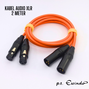 Terlaris Kabel Set Mixer Ke Power XLR Male XLR Female Kabel Orange Canare/Sinar PT Ewindo 2 Meter Termurah