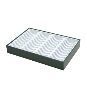 LABAICAI 10/40 Slots Bracelet Storage Tray No Lid Rectangle Shape Bangle Holder Decorative Foam Divider Bracelet Display Plate Jewelry Props
