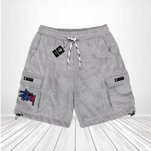 Celana Pendek Pria Cargo Santai Bahan Katun Fleece Adem Dan Lembut Gramasi 280 Terlaris Kota Bandung Short Pants Cowok Cewek Korean Style 2024 Terkeren Model Kantong Samping Tali Serut Di Paha Size M-L-XL-XXL