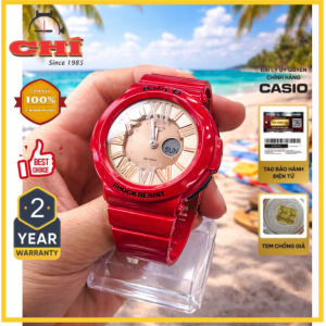 [độc bản] Đồng Hồ Casio Baby-G BGA-161 đã custom (vỏ Đỏ chính hãng)- MÙA HÈ RỰC RỠ