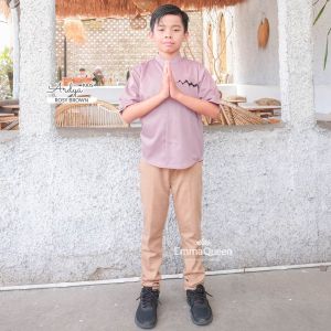 EmmaQueen - Koko Anak Laki-Laki Ardya Kids Katun Lengan Pendek 1-12 tahun Variasi Poliflex Flock