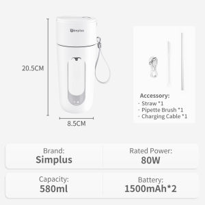 Simplus Juice Cup Portable Multi-functional 丨400ML丨Wireless丨Electric Juicer丨Ice Crusher丨Typce-C Charging ZZJH006