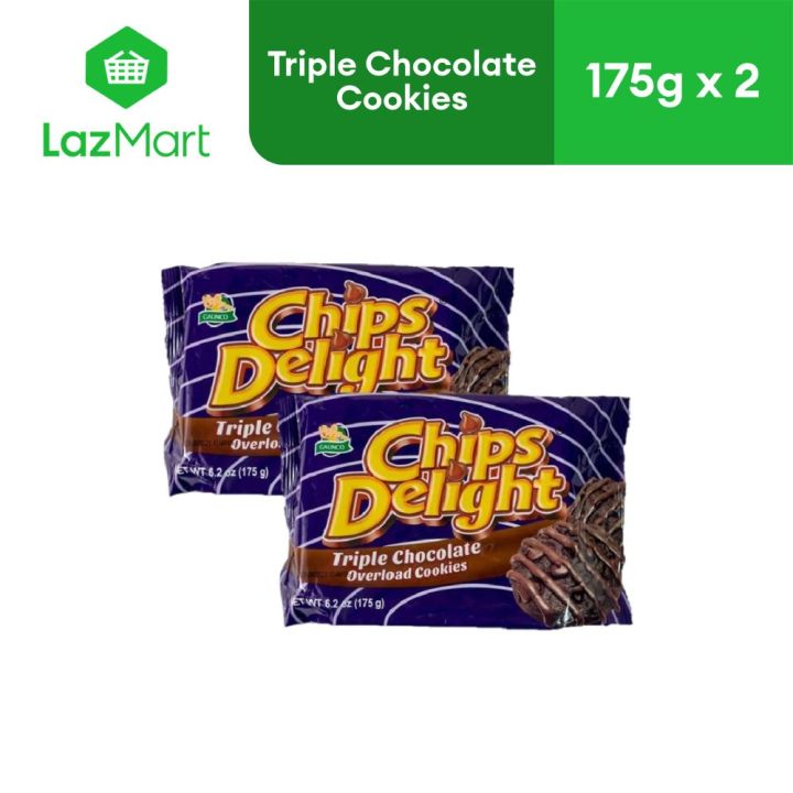 Chips Delight Triple Chocolate Overload Cookies 175g - Pack of 2