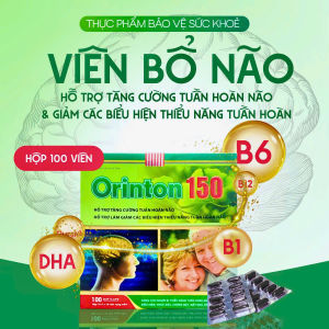 Viên Uống Bổ Não Orinton 150 - Giúp lưu thông não bộ-nhức đầu chóng mặt rối loạn tiền đình