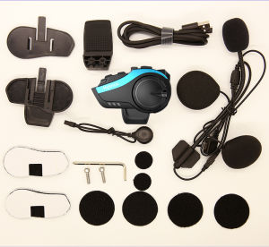 【Authentic】 Hysnox HY-02 Motorcycle Helmet Intercom 2KM 6 Riders 5.0 Bluetooth Music Sharing Universal Pairing Headset Motorcycle 5.0 Bluetooth HIFI Sound Quality FM Radio IP65