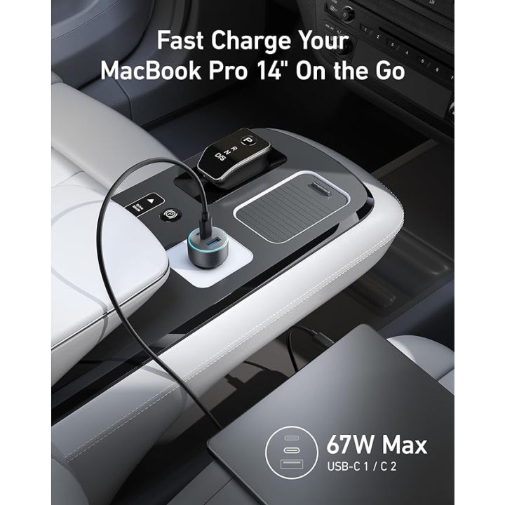 Quick Charge Macbook Pro Usb C Car Charger Anker 335 USB-C Car