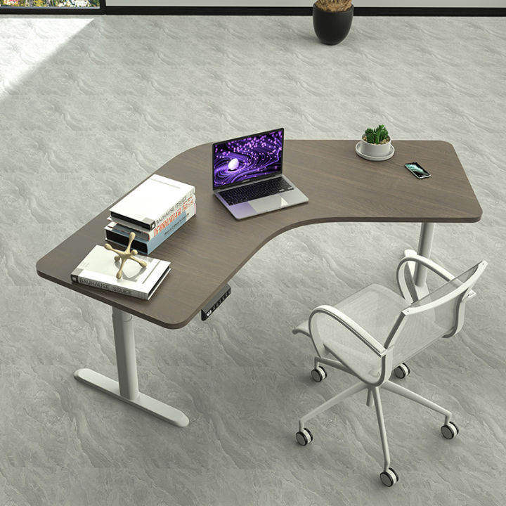 Computer Standing Table 140*140cm L Shape 120 Degree 3 Segment Leg and ...