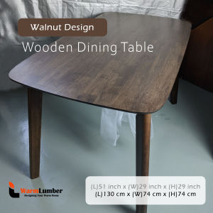 130x74cm Solid Rubberwood Dining Table Only Meja Makan Kitchen Desk Scandinavian Wooden Rectangle Tables Meja Kayu