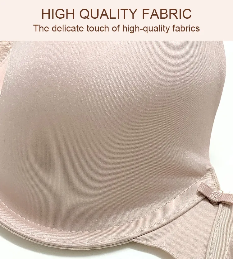 INTIMA Plus Size Bra for Women Push up Full-cup Super Large Chest Big Bust  Fat Ladies Underwear Glossy Solid Color Underwire Lingerie Basic Bralette G  H I J Cup