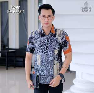 BATIK PUTRA JAWA Motif GARDAPATI Kemeja Batik Pria Slimfit Premium Bahan Katun Lapis Furing