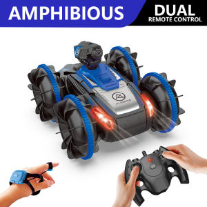 Toy Cars Remote Control Car RC Car 4x4 Off Road Waterproof Amphibious Stunt Car Boat 4WD 2.4Ghz 360° Rotating Christmas Birthday Gifts Boys Toys