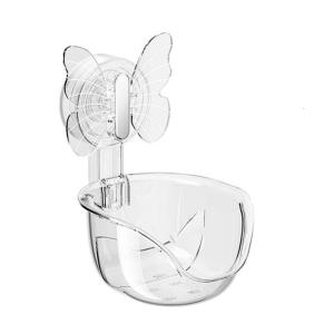 Suction Cup Shower Basket Wall Mounted Bathroom Organizers and Storage Butterfly Plastic Shower Storage Rack for Wall