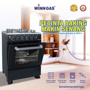 WINN GAS KOMPOR FREESTANDING + OVEN 4 TUNGKU W-5090 - KOMPOR + OVEN - OVEN UNTUK MEMANGGANG - KOMPOR OVEN WINN GAS ORIGINAL -  KOMPOR HEMAT GAS MULTIFUNGSi -PRODUK TERBARU!!!