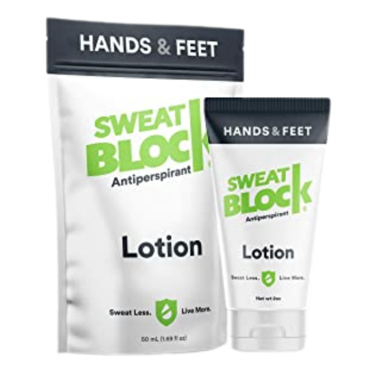 SweatBlock Antiperspirant Lotion for Hands & Feet Reduce Excessive