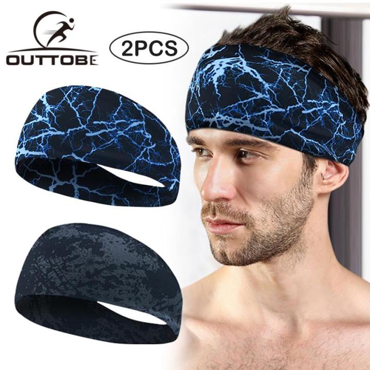 2pcs Men Women Sweat Bands Headbands Non Slip Workout Sports Yoga Hair Head  Band