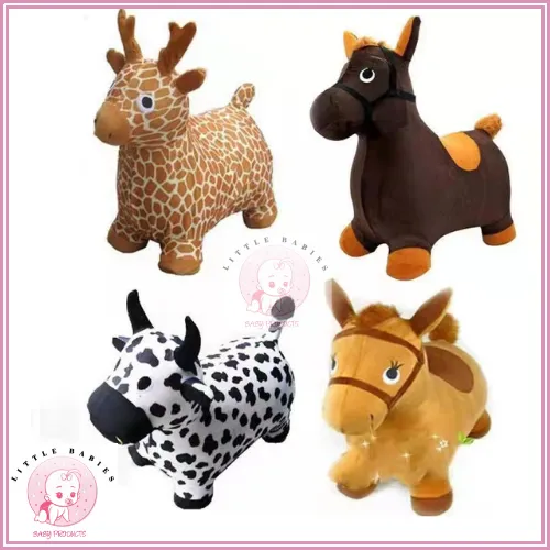 Bouncy Donkey with and without Sounds Kiddie Inflatable Toys Jumping Horse Music Ride On RANDOM COLORS AND DESIGN Lazada PH