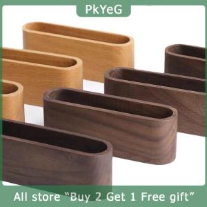 [COD] PkYeG KITCHEN Business Card Holder Wooden Organizer Office Desk Name Card Display Stand With Pen Slot Memo Pad Cards Stand Card Holder Storage