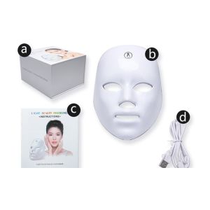 Super VIP Shop 7 สี LED มาส์กหน้า Photon Therapy Face Skin Care Mask Anti Acne Therapy ฟื้นฟูผิวกําจัดริ้วรอย Face Beauty Mask