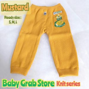 mustard~knit rib cordoray celana legging "Baby Grab"SNI premium 0-2th