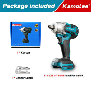 Kamolee Brushless 520N.M/1800N.M Impact Electric Wrench 1/2" Bolt Opener