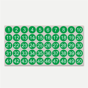 SHUNAICHI 1-50 51-100 Letter Number Sticker Self-Adhesive Waterproof Labels Number Advent Stickers Calendar Number Paper Stickers Decor