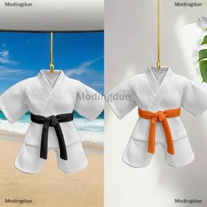 [COD] Modingdue 2PCS New Taekwondo Costume Theme Flat 2D Acrylic Pendant Suitable For Car Rearview Mirror Pendant